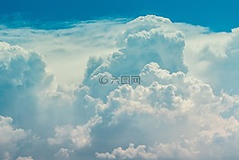 多云,藍色,天空
