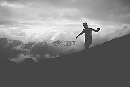 山,高原,多云