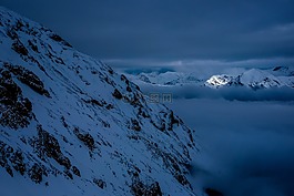 山,高原,云
