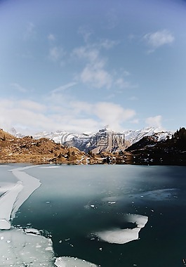 山,高原,云