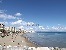 海灘,夏天,海