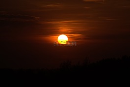 日落,太陽,天空
