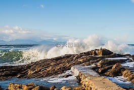 海洋,波,海