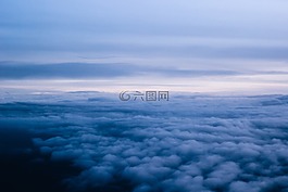 藍色,天空,云