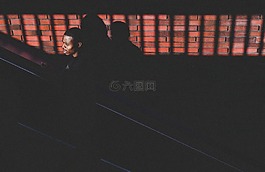 黑,人,男子