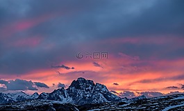 山,高原,云