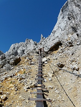 攀登,登山者,gamsängersteig