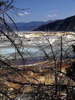 藍(lán)色,池,礦產(chǎn)