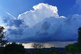 云,雷暴,雨