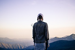山,高原,云