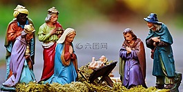 圣誕嬰兒床數(shù)字,圣誕節(jié),工藝品