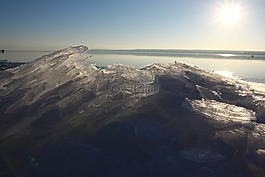湖,冰,太陽