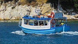 船,海,藍色