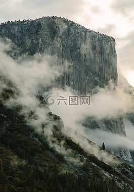 山,高原,云