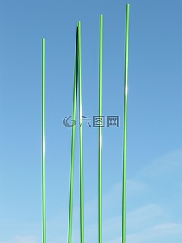棒,绿色,艺术品