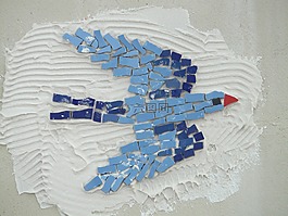 鳥,schwalbe,馬賽克