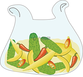 蔬菜,黃瓜,辣椒