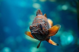 魚,水,動物