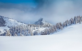 山,高原,云