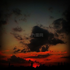 沉默,夜,云
