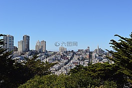 景觀,天際線,城市