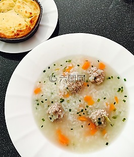 汤,吃,肉球