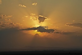 日落,太陽,自然