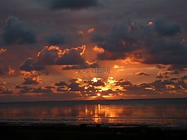 日落,太陽,陽光
