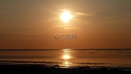 日落,太陽,陽光