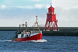 拖网渔船,钓鱼,northshields
