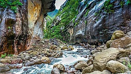 山区河流,河,峡谷