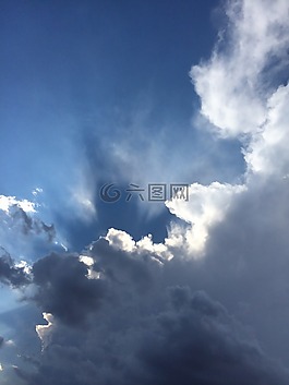 云,藍(lán)色,光
