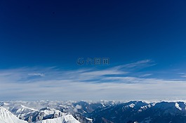 山,高原,云