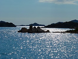 海,島,反射