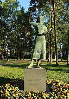 雕像,女人雕像,公園