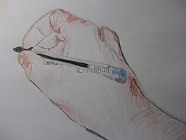 繪圖,手,漆