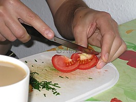 切,蕃茄,廚師