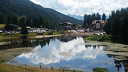 溫泉,池塘,景觀