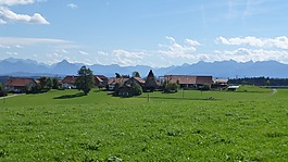 阿尔高,山,村