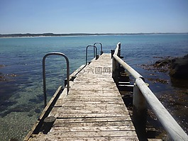 水,碼頭,海灘