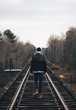鐵路,軌道,人