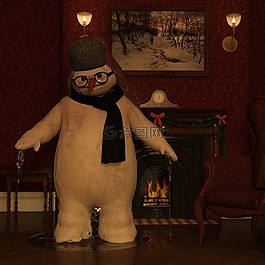 雪人,熱熔膠,冬天