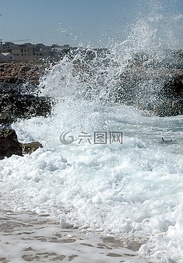 海,波浪,泡沫