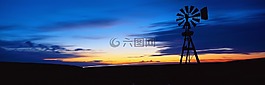 風車,發(fā)光,在晚上
