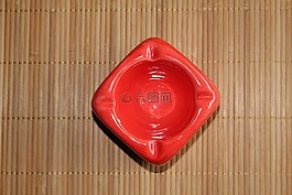 煙灰缸,紅色,廣場