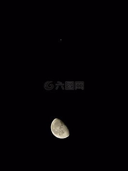 月球,夜,天空