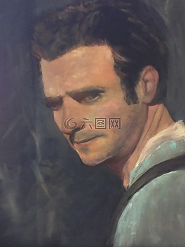 男子肖像,嚴(yán)重,油畫