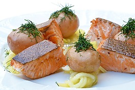 三文魚,食品,南瓜