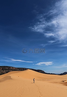沙漠,原野,云