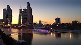莫斯科,城市,夜景
